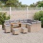 Conjunto de sofá de jardín con cojín 13 pcs Beige y Gris Claro en Sofás de exterior | Comprar online en Foru.es