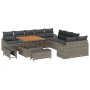 Conjunto de sofá de jardín 13 pcs Gris Claro y Gris Oscuro en Sofás de exterior | Comprar online en Foru.es