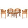 Juego de muebles de jardín 5 piezas madera maciza de teca en Conjuntos de jardín | Comprar online en Foru.es