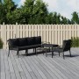 Juego de muebles de jardín 7 piezas acero con cojines gris de vidaXL, Conjuntos de jardín - Ref: Foro24-3187947, Precio: 614,...
