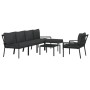 Juego de muebles de jardín 7 piezas acero con cojines gris de vidaXL, Conjuntos de jardín - Ref: Foro24-3187947, Precio: 614,...