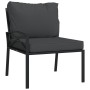 Juego de muebles de jardín 7 piezas acero con cojines gris de vidaXL, Conjuntos de jardín - Ref: Foro24-3187947, Precio: 614,...