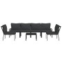 Juego de muebles de jardín 7 piezas acero con cojines gris de vidaXL, Conjuntos de jardín - Ref: Foro24-3187949, Precio: 581,...