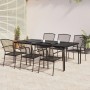 Juego de comedor de jardín 7 piezas acero gris antracita de vidaXL, Conjuntos de jardín - Ref: Foro24-3187973, Precio: 505,15...