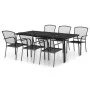 Juego de comedor de jardín 7 piezas acero gris antracita de vidaXL, Conjuntos de jardín - Ref: Foro24-3187973, Precio: 475,84...