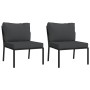 Juego de muebles de jardín 7 piezas acero con cojines gris de vidaXL, Conjuntos de jardín - Ref: Foro24-3187949, Precio: 581,...