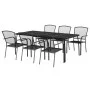 Juego de comedor de jardín 7 piezas acero gris antracita de vidaXL, Conjuntos de jardín - Ref: Foro24-3187973, Precio: 475,84...
