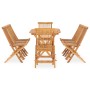 Set de comedor de jardín plegable 9 pzas madera maciza de teca en Conjuntos de jardín | Comprar online en Foru.es