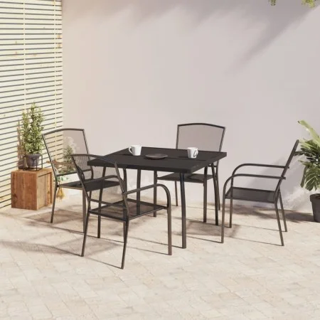 Juego de comedor de jardín 5 piezas acero gris antracita de vidaXL, Conjuntos de jardín - Ref: Foro24-3187968, Precio: 290,58...