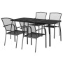 Juego de comedor de jardín 5 piezas acero gris antracita de vidaXL, Conjuntos de jardín - Ref: Foro24-3187972, Precio: 325,20...