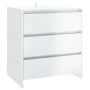 Aparador de madera contrachapada blanco brillante 70x41x75 cm de vidaXL, Aparadores - Ref: Foro24-809752, Precio: 85,81 €, De...