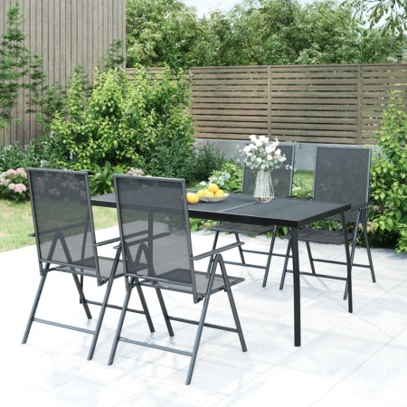 Juego de comedor de jardín 5 piezas acero gris antracita de vidaXL, Conjuntos de jardín - Ref: Foro24-3187982, Precio: 321,94...