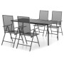 Juego de comedor de jardín 5 piezas acero gris antracita de vidaXL, Conjuntos de jardín - Ref: Foro24-3187982, Precio: 321,94...