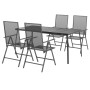 Juego de comedor de jardín 5 piezas acero gris antracita de vidaXL, Conjuntos de jardín - Ref: Foro24-3187982, Precio: 321,94...