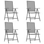 Juego de comedor de jardín 5 piezas acero gris antracita de vidaXL, Conjuntos de jardín - Ref: Foro24-3187982, Precio: 321,94...