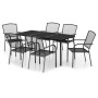 Juego de comedor de jardín 7 piezas acero gris antracita de vidaXL, Conjuntos de jardín - Ref: Foro24-3187971, Precio: 439,53...