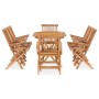 Set de comedor de jardín plegable 9 pzas madera maciza de teca en Conjuntos de jardín | Comprar online en Foru.es