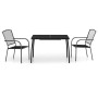 Juego de comedor de jardín 3 piezas acero gris antracita de vidaXL, Conjuntos de jardín - Ref: Foro24-3187969, Precio: 211,41...