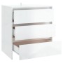 Aparador de madera contrachapada blanco brillante 70x41x75 cm de vidaXL, Aparadores - Ref: Foro24-809752, Precio: 85,81 €, De...