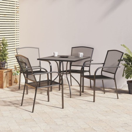 Juego de comedor de jardín 5 piezas acero gris antracita de vidaXL, Conjuntos de jardín - Ref: Foro24-3187966, Precio: 302,37...