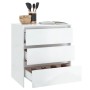Aparador de madera contrachapada blanco brillante 70x41x75 cm de vidaXL, Aparadores - Ref: Foro24-809752, Precio: 85,81 €, De...