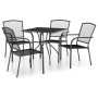 Juego de comedor de jardín 5 piezas acero gris antracita de vidaXL, Conjuntos de jardín - Ref: Foro24-3187966, Precio: 302,37...