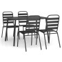Juego de comedor de jardín 5 piezas acero gris antracita de vidaXL, Conjuntos de jardín - Ref: Foro24-3187991, Precio: 333,10...