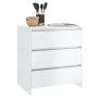 Aparador de madera contrachapada blanco brillante 70x41x75 cm de vidaXL, Aparadores - Ref: Foro24-809752, Precio: 85,81 €, De...