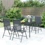 Juego de comedor de jardín 5 piezas acero gris antracita de vidaXL, Conjuntos de jardín - Ref: Foro24-3187979, Precio: 298,14...