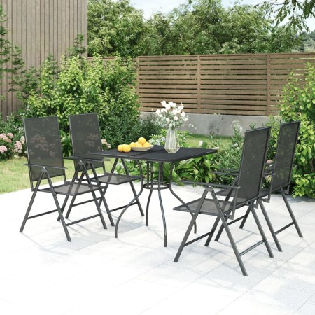 Juego de comedor de jardín 5 piezas acero gris antracita de vidaXL, Conjuntos de jardín - Ref: Foro24-3187976, Precio: 296,26...