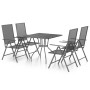 Juego de comedor de jardín 5 piezas acero gris antracita de vidaXL, Conjuntos de jardín - Ref: Foro24-3187976, Precio: 296,26...