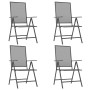 Juego de comedor de jardín 5 piezas acero gris antracita de vidaXL, Conjuntos de jardín - Ref: Foro24-3187976, Precio: 296,26...