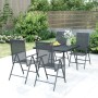Juego de comedor de jardín 5 piezas acero gris antracita de vidaXL, Conjuntos de jardín - Ref: Foro24-3187978, Precio: 298,62...