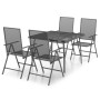 Juego de comedor de jardín 5 piezas acero gris antracita de vidaXL, Conjuntos de jardín - Ref: Foro24-3187978, Precio: 298,62...