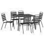 Juego de comedor de jardín 7 piezas acero gris antracita de vidaXL, Conjuntos de jardín - Ref: Foro24-3187990, Precio: 418,47...