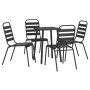 Juego de comedor de jardín 5 piezas acero gris antracita de vidaXL, Conjuntos de jardín - Ref: Foro24-3187986, Precio: 248,17...