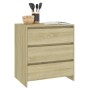 Aparador de madera contrachapada roble Sonoma 70x41x75 cm de vidaXL, Aparadores - Ref: Foro24-809749, Precio: 85,31 €, Descue...