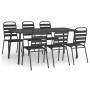 Juego de comedor de jardín 7 piezas acero gris antracita de vidaXL, Conjuntos de jardín - Ref: Foro24-3187993, Precio: 460,16...