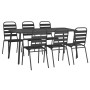Juego de comedor de jardín 7 piezas acero gris antracita de vidaXL, Conjuntos de jardín - Ref: Foro24-3187993, Precio: 460,16...