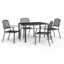 Juego de comedor de jardín 5 piezas acero gris antracita de vidaXL, Conjuntos de jardín - Ref: Foro24-3188002, Precio: 452,36...