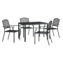 Juego de comedor de jardín 5 piezas acero gris antracita de vidaXL, Conjuntos de jardín - Ref: Foro24-3188002, Precio: 452,36...