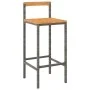Taburetes altos 2 uds madera de acacia y ratán sintético gris de vidaXL, Taburetes de cocina - Ref: Foro24-362607, Precio: 92...