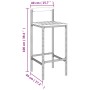 Taburetes altos 2 uds madera de acacia y ratán sintético gris de vidaXL, Taburetes de cocina - Ref: Foro24-362607, Precio: 94...