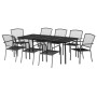 Juego de comedor de jardín 9 piezas acero gris antracita de vidaXL, Conjuntos de jardín - Ref: Foro24-3187974, Precio: 594,38...