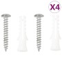 Soportes para cestas colgantes con maceteros 4 uds acero negro de vidaXL, Enrejados y soportes para plantas - Ref: Foro24-318...