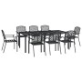Juego de comedor de jardín 9 piezas acero gris antracita de vidaXL, Conjuntos de jardín - Ref: Foro24-3188006, Precio: 816,42...