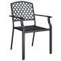 Juego de comedor de jardín 9 piezas acero gris antracita de vidaXL, Conjuntos de jardín - Ref: Foro24-3188006, Precio: 816,42...