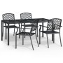 Juego de comedor de jardín 5 piezas acero gris antracita de vidaXL, Conjuntos de jardín - Ref: Foro24-3188004, Precio: 463,97...