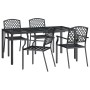 Juego de comedor de jardín 5 piezas acero gris antracita de vidaXL, Conjuntos de jardín - Ref: Foro24-3188004, Precio: 463,97...