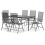 Juego de comedor de jardín 7 piezas acero gris antracita de vidaXL, Conjuntos de jardín - Ref: Foro24-3187981, Precio: 438,71...